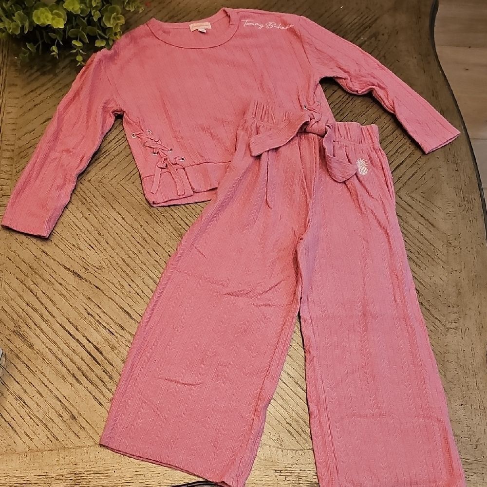 Pink Long Sleeve Top and Pants Set Size 6X Tommy Bahama